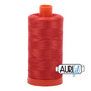 Aurifil Mako 50wt Cotton 1300 m (1422 yd.) spool - 2245 Red Orange<br>