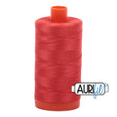Aurifil Mako 50wt Cotton 1300 m (1422 yd.) spool - 2277 Light Red Orange<br>