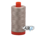 Aurifil Mako 50wt Cotton 1300 m (1422 yd.) spool - 2324 Stone<br>