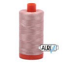 Aurifil Mako 50wt Cotton 1300 m (1422 yd.) spool - 2375 Antique Blush<br>