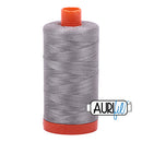 Aurifil Mako 50wt Cotton 1300 m (1422 yd.) spool - 2620 Stainless Steel<br>