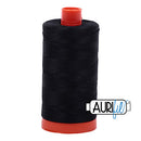 Aurifil Mako 50wt Cotton 1300 m (1422 yd.) spool - 2692 Black