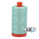 Aurifil Mako 50wt Cotton 1300 m (1422 yd.) spool - 2835 Medium Mint<br>