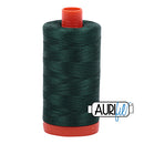 Aurifil Mako 50wt Cotton 1300 m (1422 yd.) spool - 2885 Medium Spruce<br>