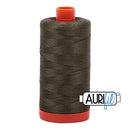 Aurifil Mako 50wt Cotton 1300 m (1422 yd.) spool - 2905 Army Green<br>