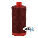 Aurifil Mako 50wt Cotton 1300 m (1422 yd.) spool - 4012 Copper Brown<br>