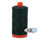 Aurifil Mako 50wt Cotton 1300 m (1422 yd.) spool - 4026 Forest Green<br>
