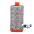 Aurifil Mako 50wt Cotton 1300 m (1422 yd.) spool - 4670 Silver Fox<br>