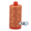 Aurifil Mako 50wt Cotton 1300 m (1422 yd.) spool - 5009 Medium Orange<br>