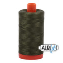 Aurifil Mako 50wt Cotton 1300 m (1422 yd.) spool - 5023 Medium Green<br>