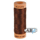 Aurifil Mako 80wt Cotton 274 m (300 yd.) spool - 2360 Chocolate