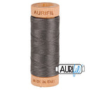 Aurifil Mako 80wt Cotton 274 m (300 yd.) spool - 2630 Dark Pewter