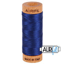 Aurifil Mako 80wt Cotton 274 m (300 yd.) spool - 2784 Dark Navy