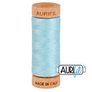 Aurifil Mako 80wt Cotton 274 m (300 yd.) spool - 2805 Light Grey Turquoise