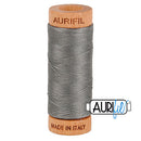 Aurifil Mako 80wt Cotton 274 m (300 yd.) spool - 5004 Grey Smoke
