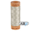Aurifil Mako 80wt Cotton 274 m (300 yd.) spool - 5021 Light Grey