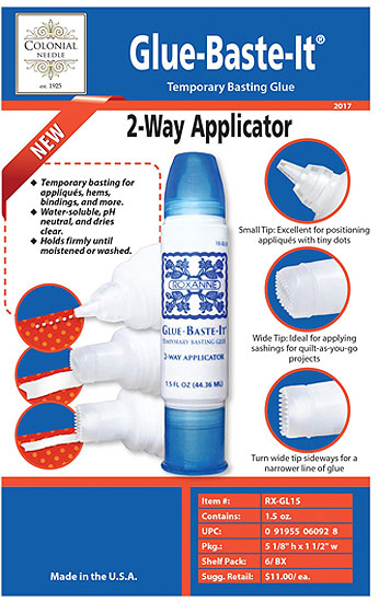 Roxanne™ Glue-Baste-It Temporary Basting Glue with 2-Way Applicator