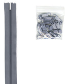 By Annie Zippers by the Yard - Gunmetal Gray