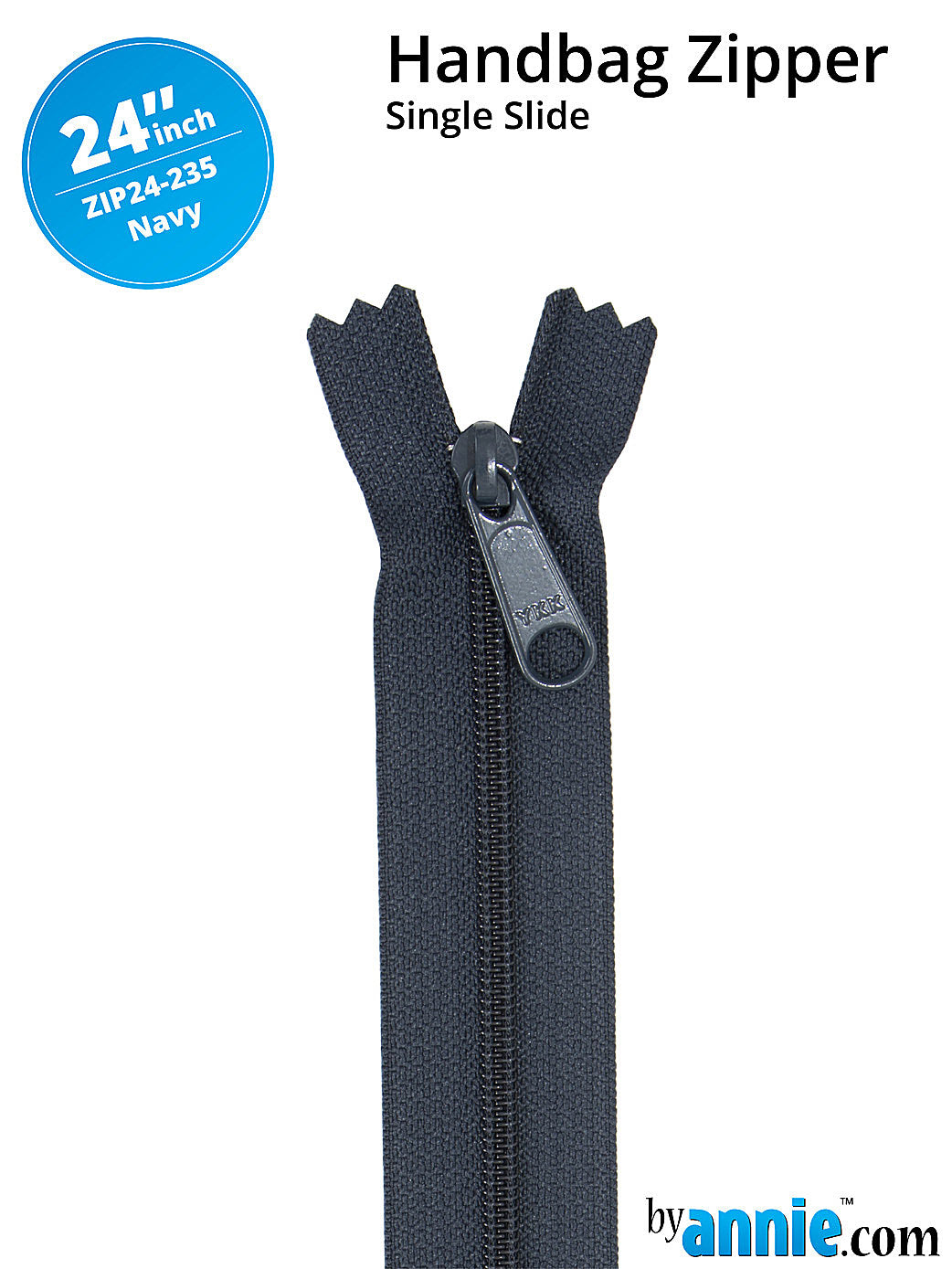 Handbag Zipper 24in Navy Handbag Zipper 24in Navy