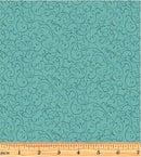 A Festive Medley 5073M-82 Winter Scroll Medium Teal by Jackie Robinson for Benartex