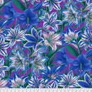 Amaryllis PWPJ104.BLUE by Philip Jacobs for Free Spirit