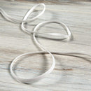 Banded Stretch Elastic - White