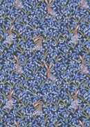 Bluebell Wood - reloved A638.3 bluebell hare on dark blue - 0.26m (approx. 10") Remnant