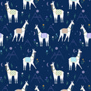 Cubby Bear Flannel 52707-3 Navy Llama Field Windham Fabrics