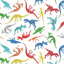 Cubby Bear Flannel 52709-1 White Dino Bones Windham Fabrics