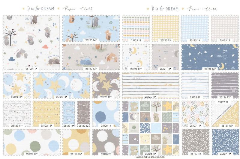 D is for Dream Fat Quarter Bundle 25120AB by Paper & Cloth for Moda