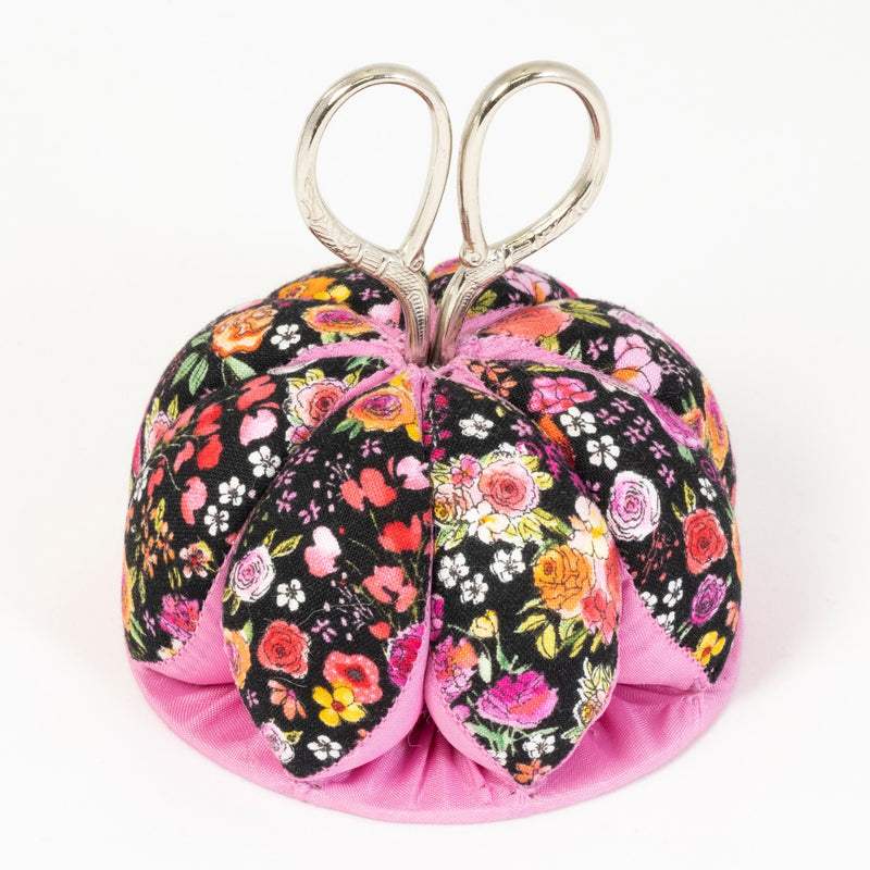 Floral Dome Pin Cushion With Scissors