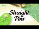 Patchwork Glass Head Fine Pins - Size 30