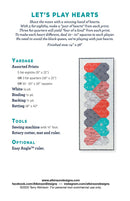 Let's Play Hearts Table Runner