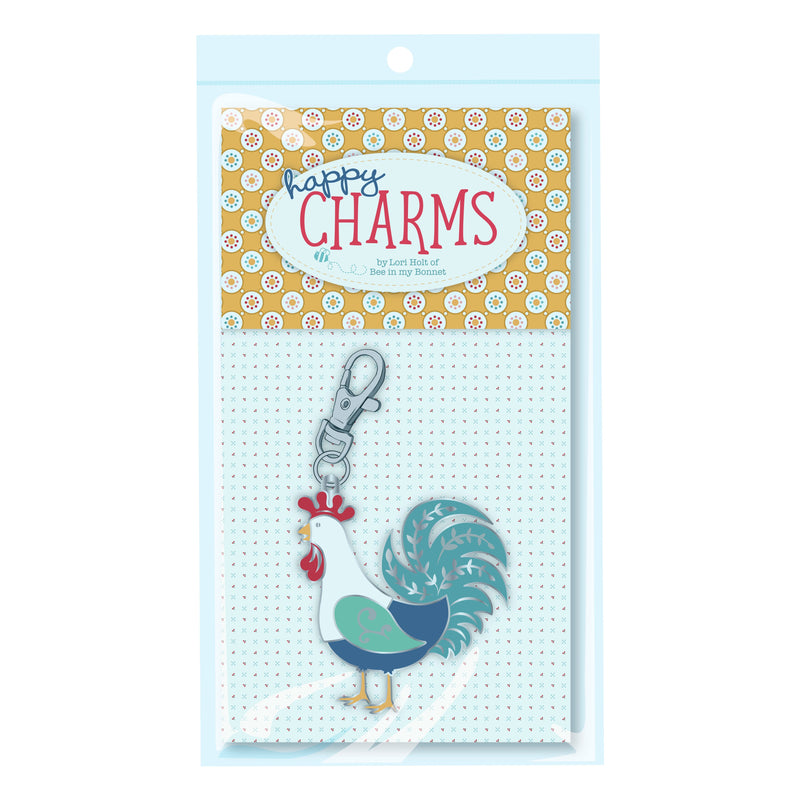 Lori Holt Cook Book Enamel Charm - Rooster