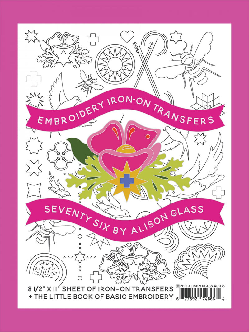 Seventy-Six Embroidery Iron-On Transfers and Little Book of Basic Embroidery