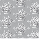 Stone Flower 108" Cotton Sateen QBGP005.2GREY by Kaffe Fassett for Free Spirit