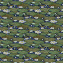 The Great Blue DP24030-49 Water Lilies Navy Multi by Sir John Seerey-Lester for Northcott