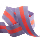 Tula Pink Striped Nylon Webbing - Lavender and Peach