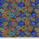 Variegated Morning Glory PWPJ098.BLUE by Philip Jacobs for Free Spirit