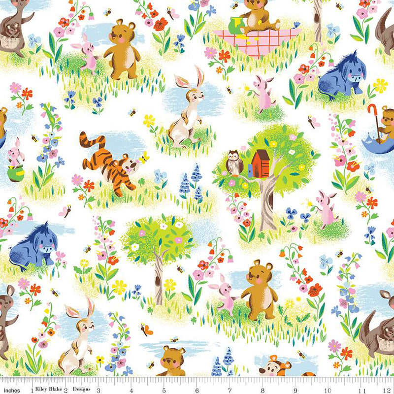 100 Aker Woods C15170-WHITE Main by Jill Howarth for Riley Blake Designs