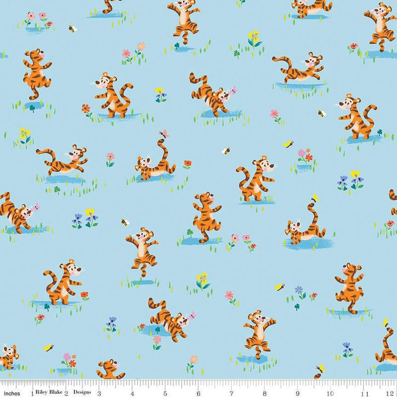 100 Aker Woods C15173-SKY Tigger Bounce by Jill Howarth for Riley Blake Designs