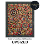 Upsized La Passacaglia Complete Paper Piece Pack Willyne Hammerstein Paper Pieces Close Up Picture of Quilt UPLAPAS125-COMPLETE