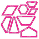 Tumbling Cosmos Pattern and Complete Paper Piece Pack With Acrylic Templates (By Special Order: Read description for full details)