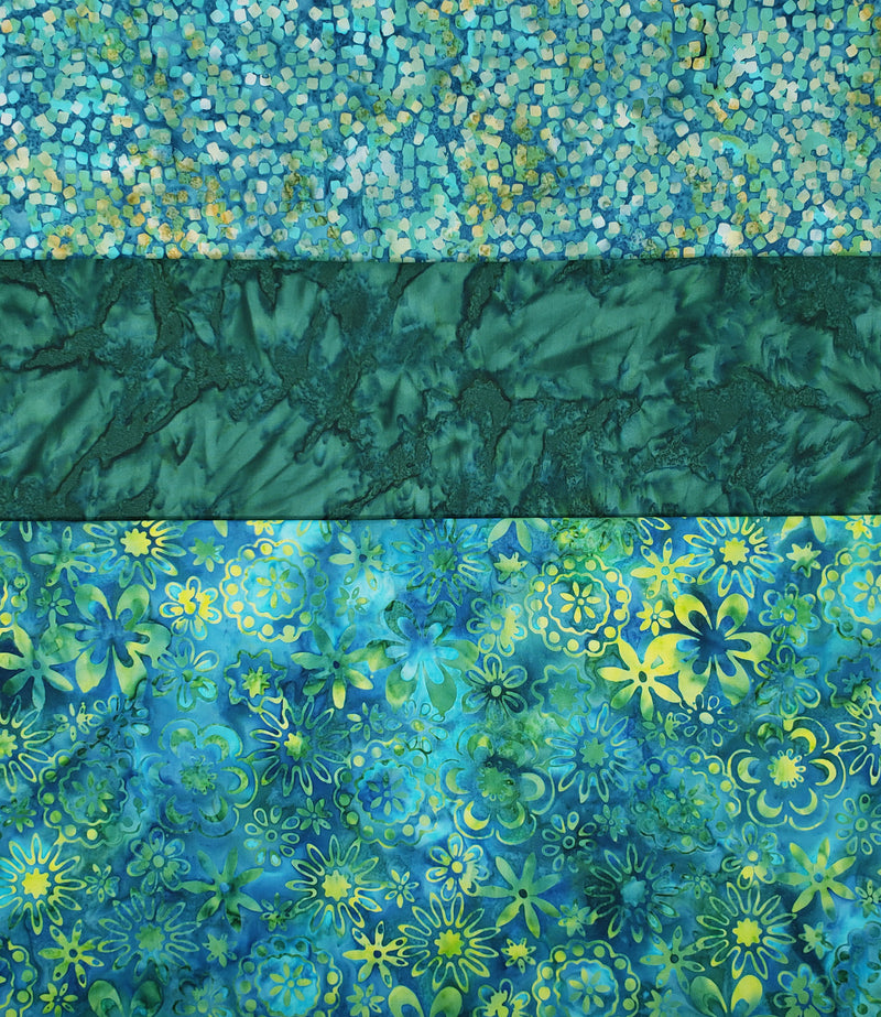 3 Yard Fabric Bundle for Fabric Café Books/Patterns - Belize (Batik)