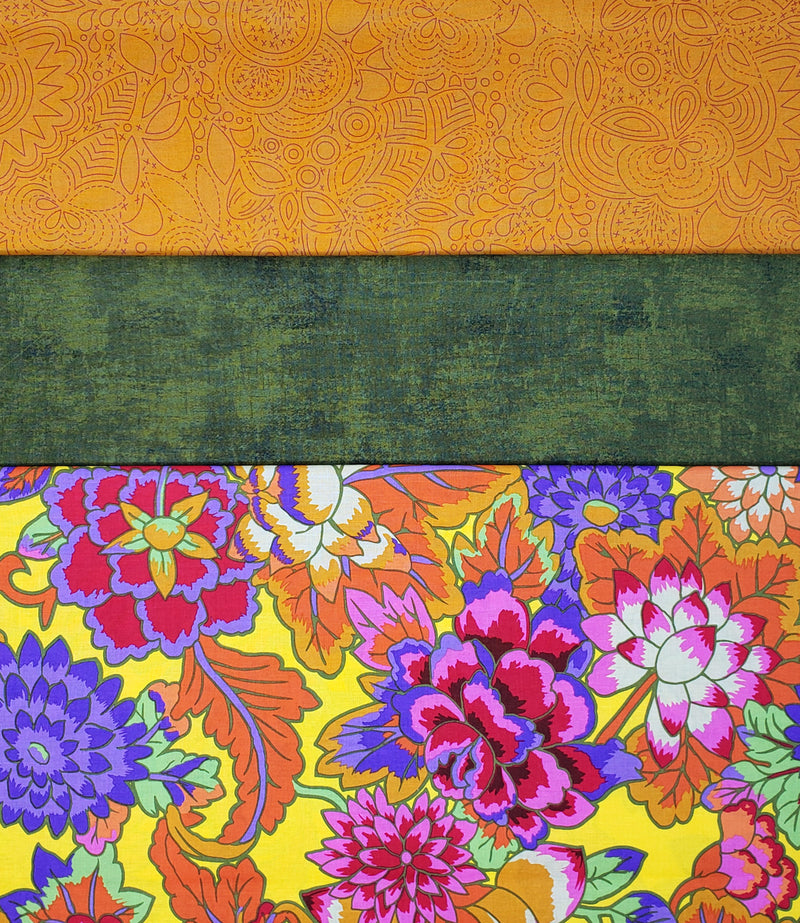 3 Yard Fabric Bundle for Fabric Cafe Books/Patterns - Bloomfest (Printed Cotton)