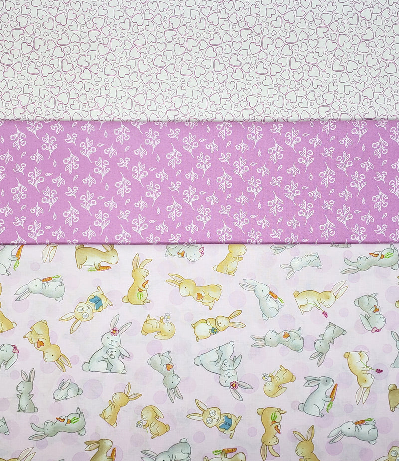 3 Yard Fabric Bundle for Fabric Cafe Books/Patterns - Bunnies for Baby (Printed Cotton)