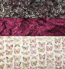 3 Yard Fabric Bundle for Fabric Café Books/Patterns - Butterfly Mosaic (Batik)
