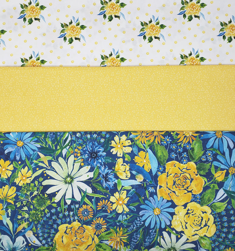 3 Yard Fabric Bundle for Fabric Café Books/Patterns - Face the Sun (Printed Cotton)