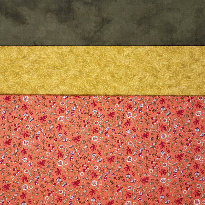 3 Yard Fabric Bundle for Fabric Café Books/Patterns - Forest Floor Findings (Printed Cotton)
