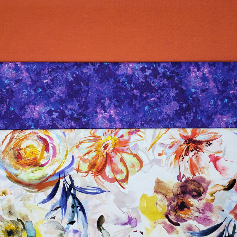 3 Yard Fabric Bundle for Fabric Café Books/Patterns - Let It Flow (Printed Cotton)